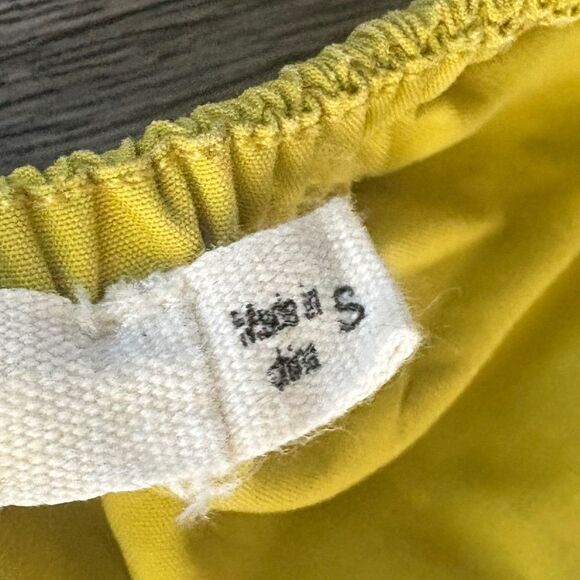 Chartreuse Cotton Tiered Maxi Dress Small Maternity Friendly Summer Boho Small - Picture 9 of 12